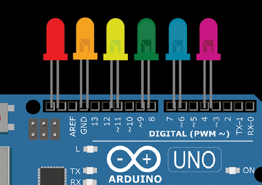 Animated view of the Arduino Traffic Light System