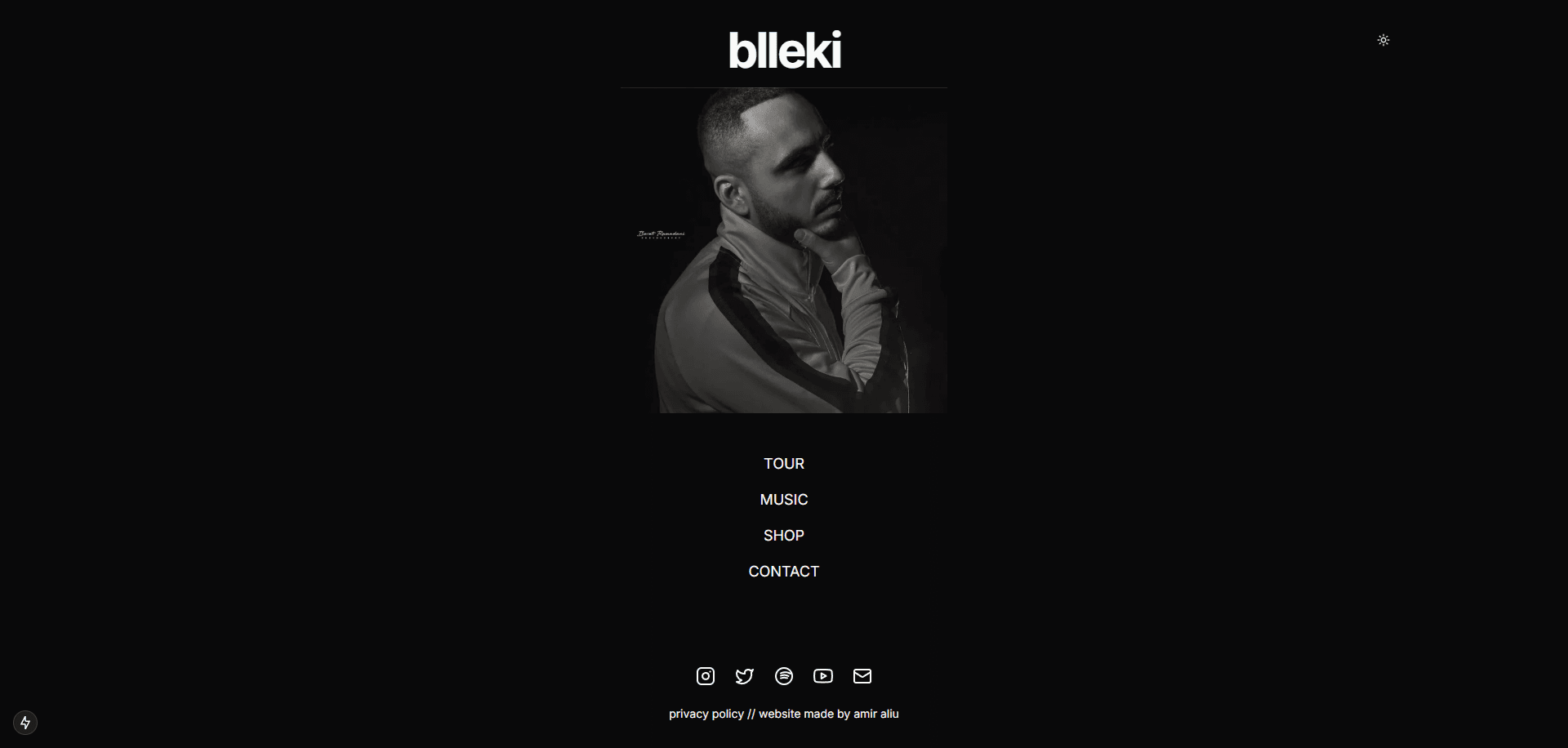 Showcasing the homepage