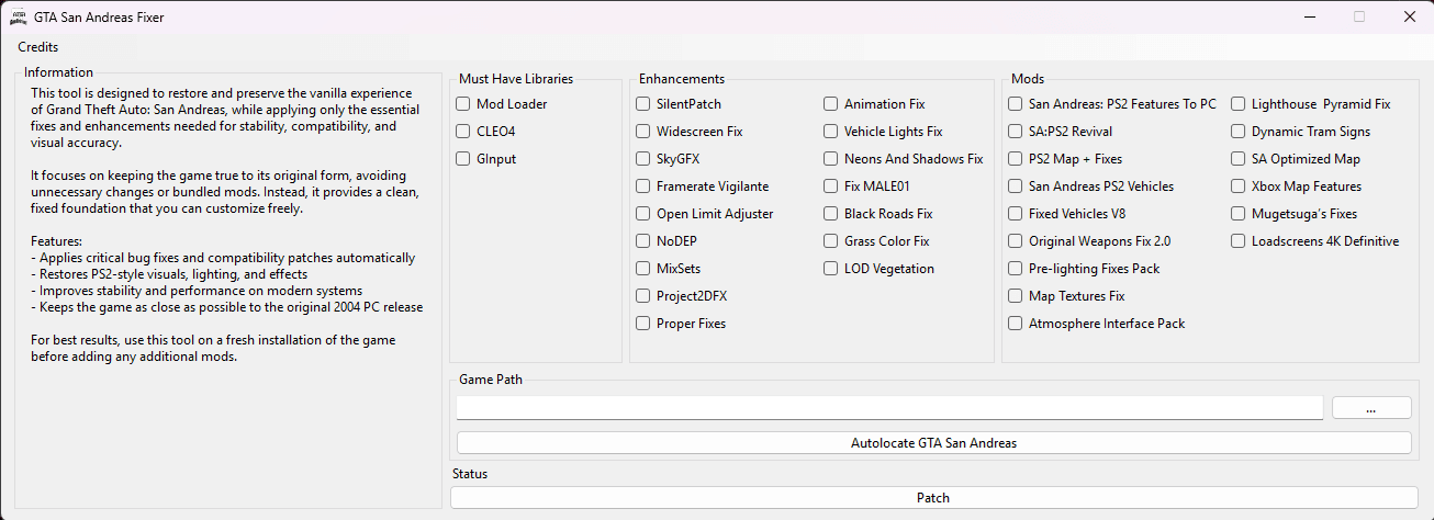 Showcasing the application