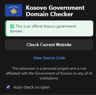 Showcasing the extension popup