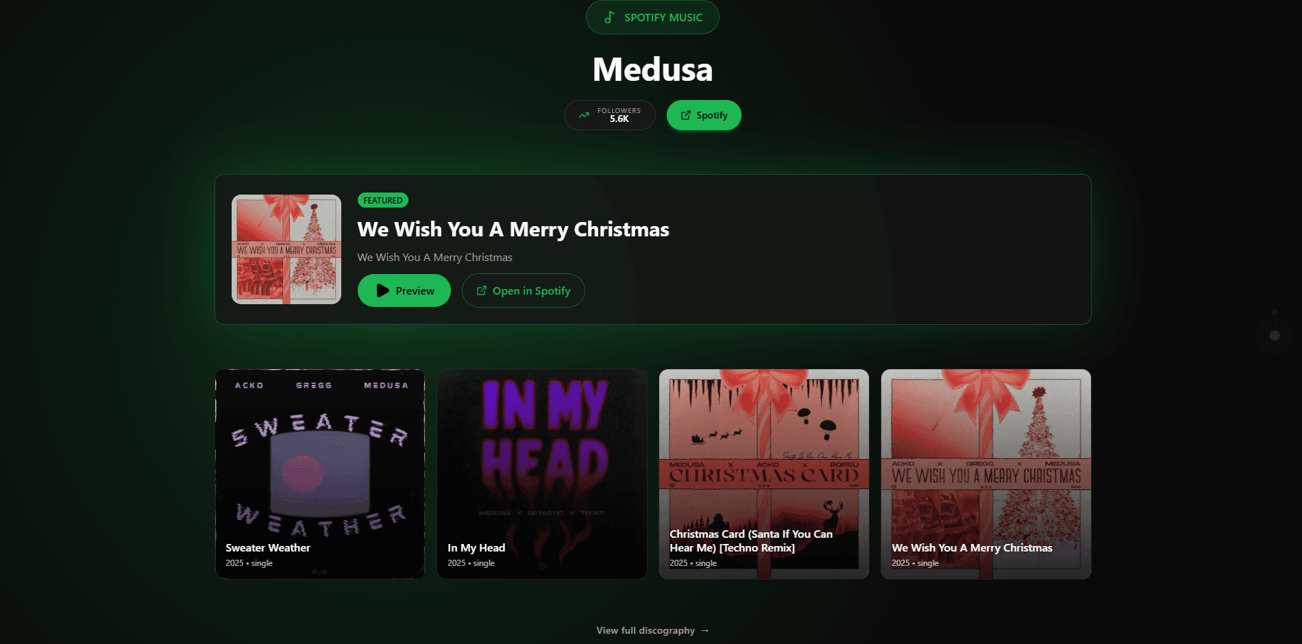 Medusa Artist Portfolio