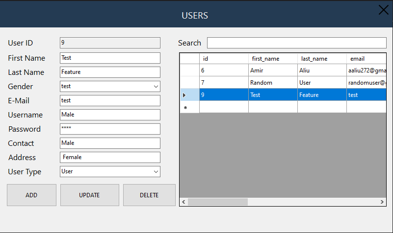 Users Dashboard